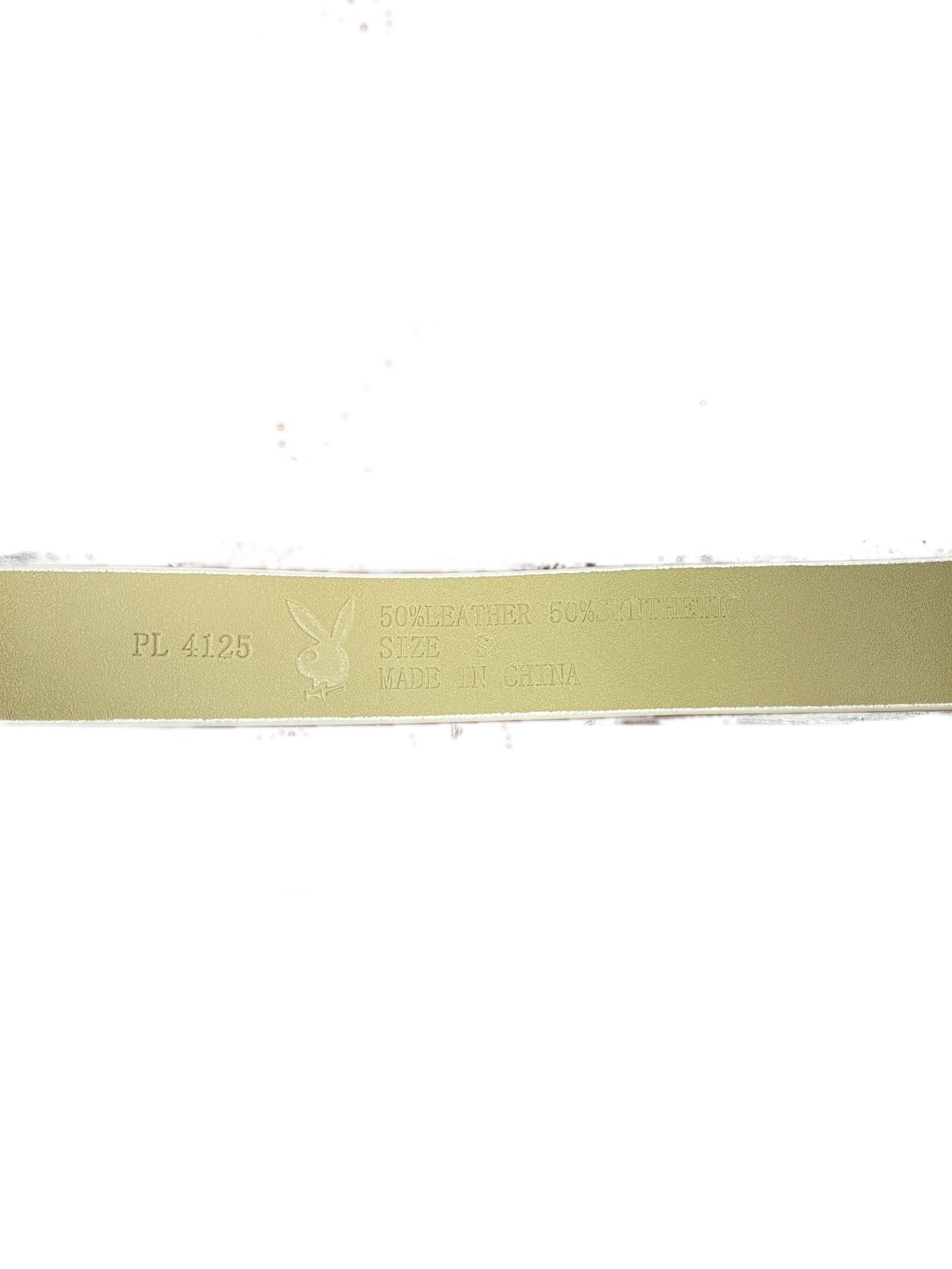 Y2k Playboy Belt White 2004