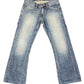 Y2k Mustang Low Waist Bootcut Denim Pants Blue - M