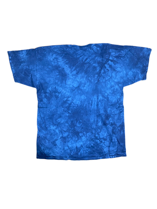 Vintage The Mountain 2004 Wolf Tie-Die T-Shirt Blue - XXXL