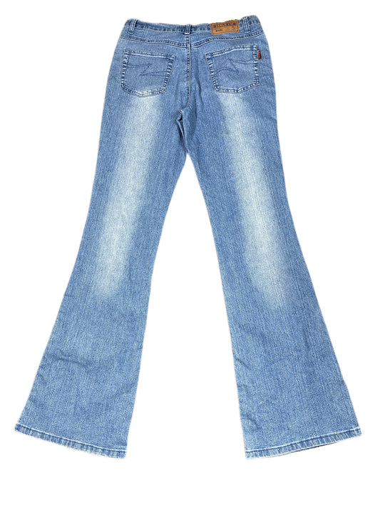 Y2k Ebus Flared Denim Pants Blue - M
