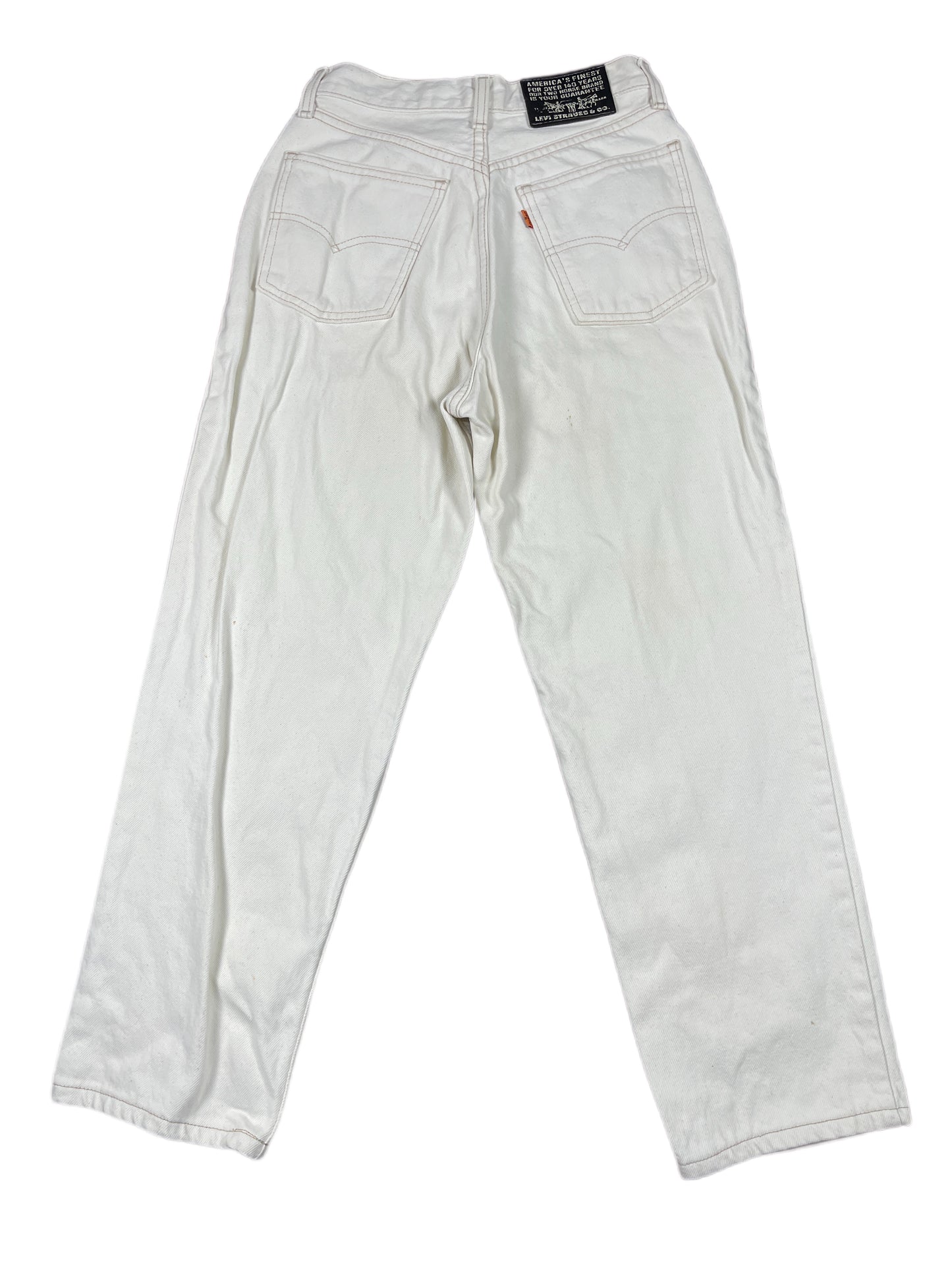 Vintage Levi's High Waist Denim Pants White - M