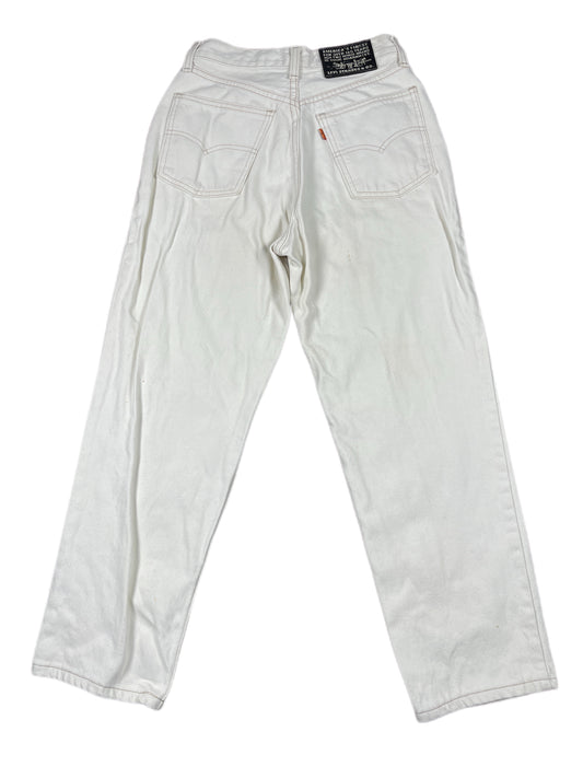 Vintage Levi's High Waist Denim Pants White - M