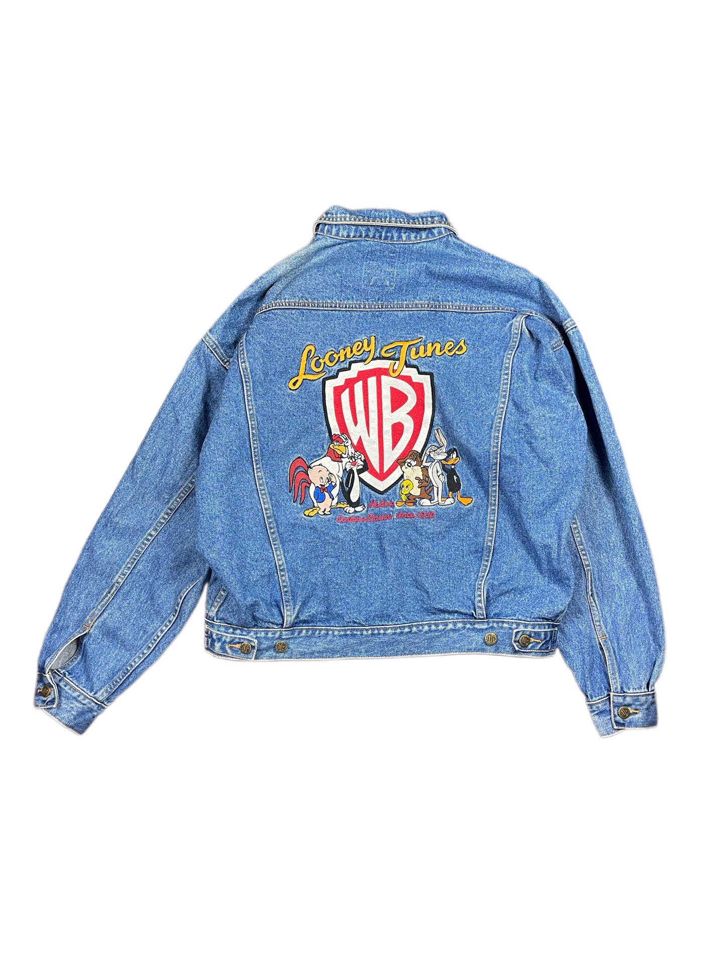 Vintage Looney Tunes 1990s Denim Jacket Blue - M/L