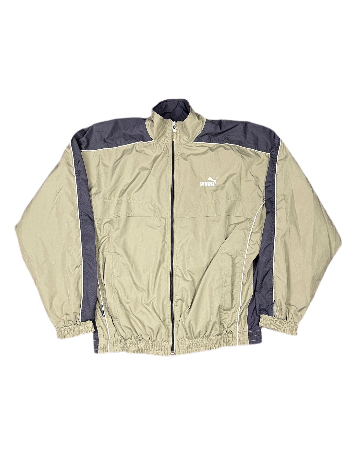 Vintage Puma Sport Jacket Beige Navy - XL
