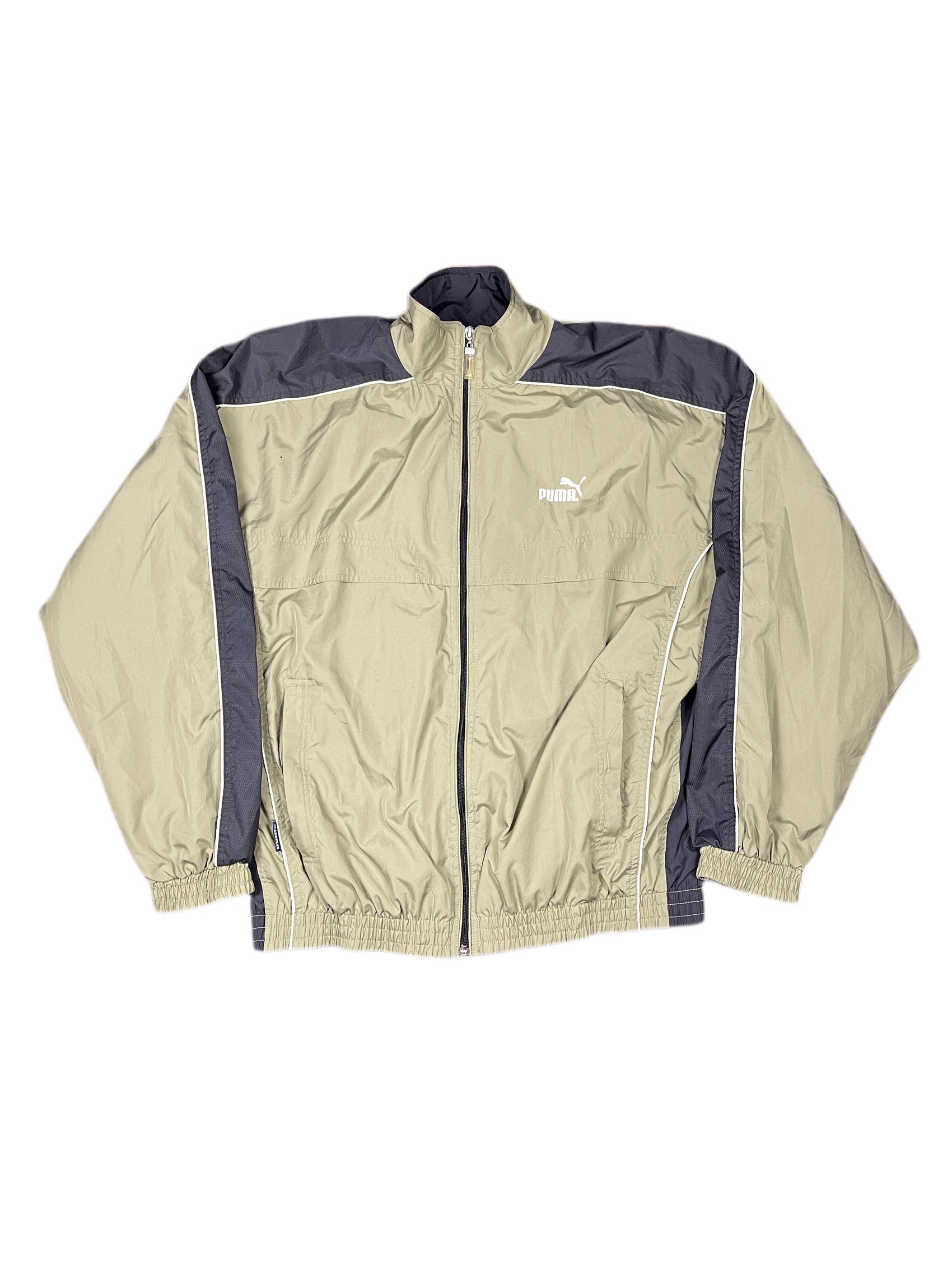 Vintage Puma Sport Jacket Beige Navy - XL