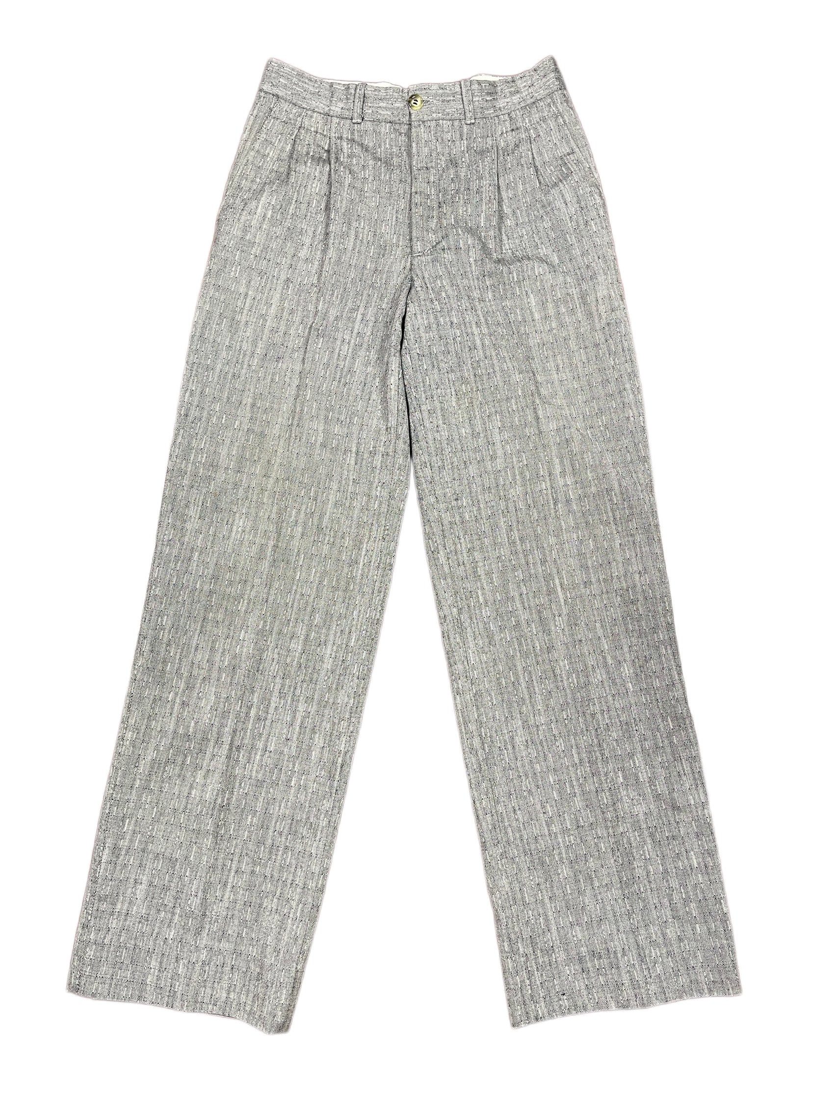 Vintage Buck Bootcut Cloth Pants Gray - S