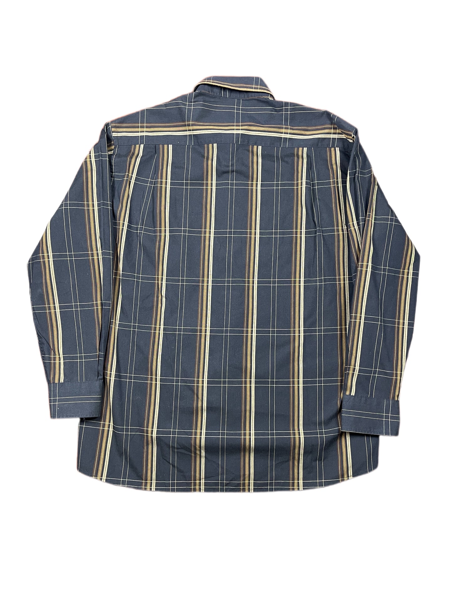 Vintage Didonato Long Sleeve Shirt Checkered Black Brown - L/XL