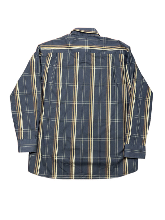 Vintage Didonato Long Sleeve Shirt Checkered Black Brown - L/XL
