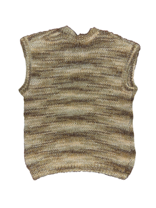 Self Knitted Sleeveless Sweatshirt Gold Bronze - XS/S
