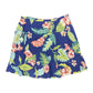 Y2k Esprit Skirt Floral Motiv Navy Blue - L