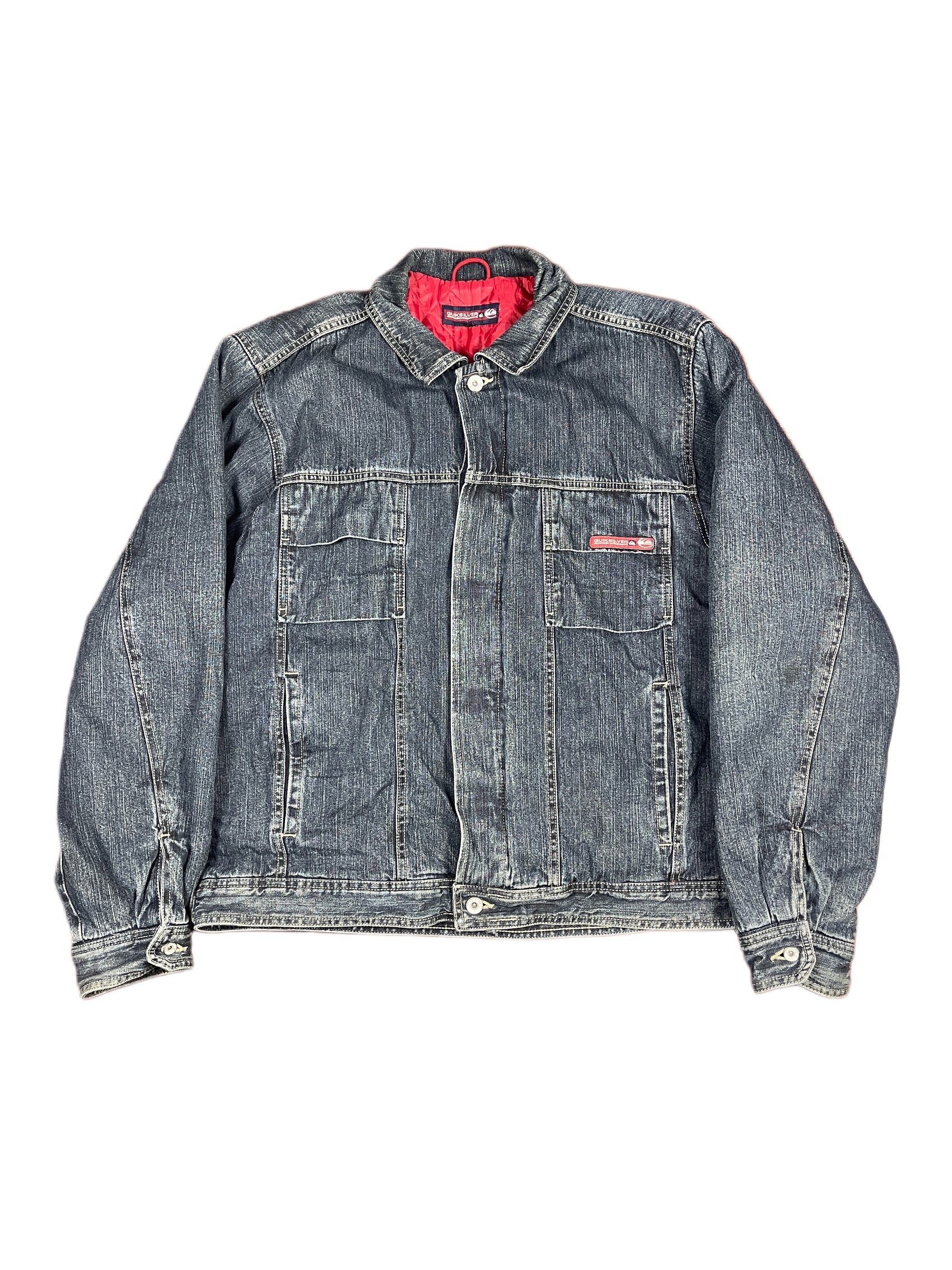 Y2k Quiksilver Denim Jacket Blue - L