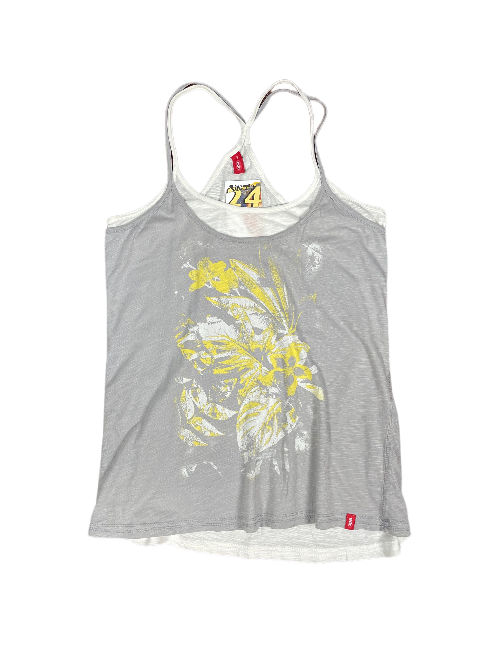 Y2k Esprit Sleeveless Top Gray - S