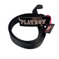 Y2k Playboy Leather Plug Belt Black 2004