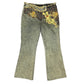 Vintage Flared Denim Pants Grayish - M
