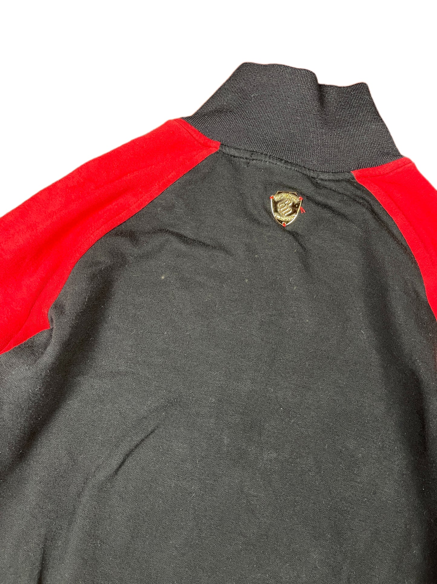 Y2k Rocawear Boxy Zipper Sweatshirt Black Red - M