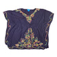 Tridagna Poncho Long Sleeve Top Navy - L