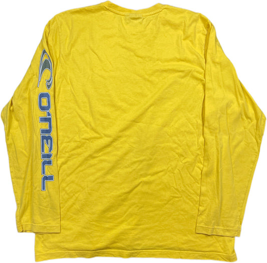 Y2K O'Neill Long Sleeve Shirt Yellow Cotton XXL