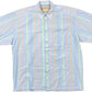 Vintage Limit Shortsleeve Shirt Blue Stripped Cotton L