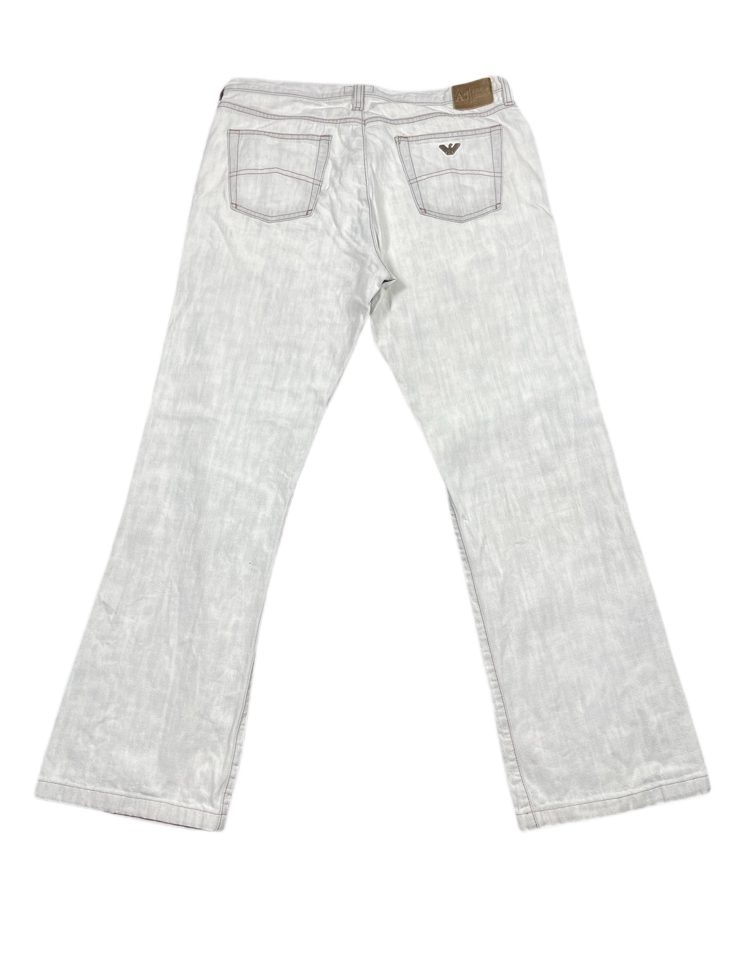 Y2k Armani Jeans 2000s Denim Pants Blue White - M