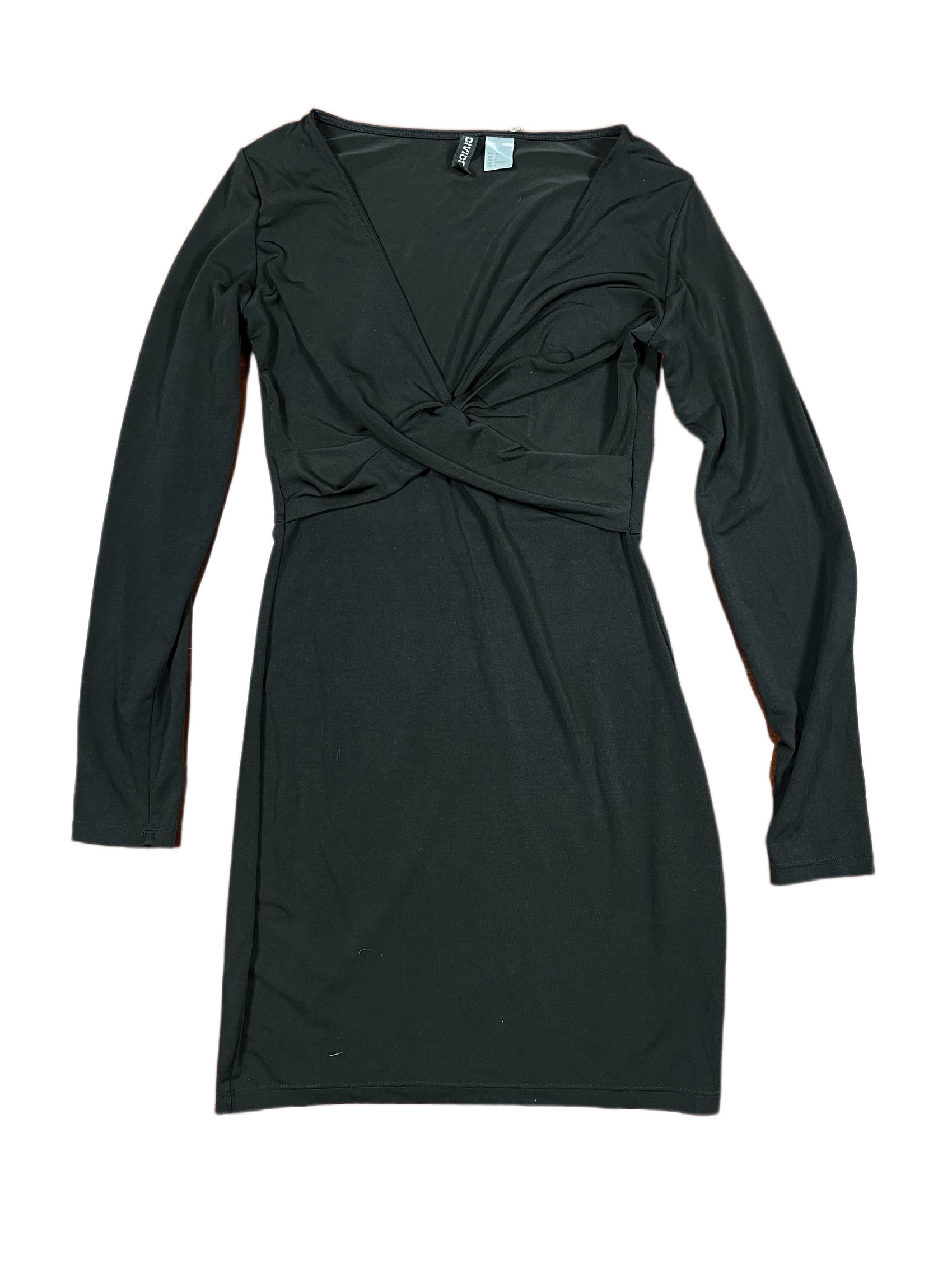 Y2k Divided H&M Long Sleeve Dress Black - S