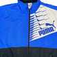 Vintage 90s Puma Track Jacket Black Blue - XL