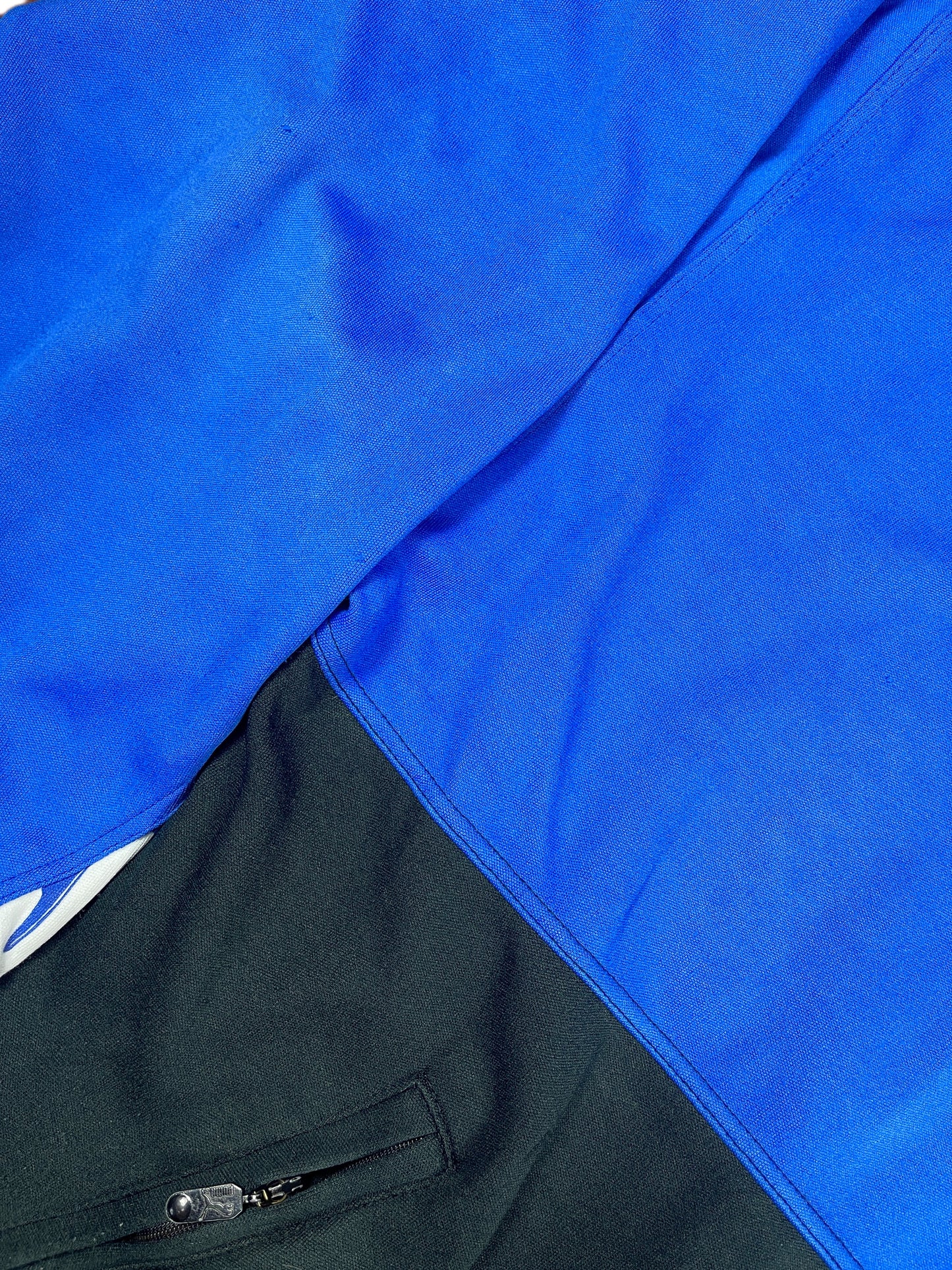 Vintage 90s Puma Track Jacket Black Blue - XL