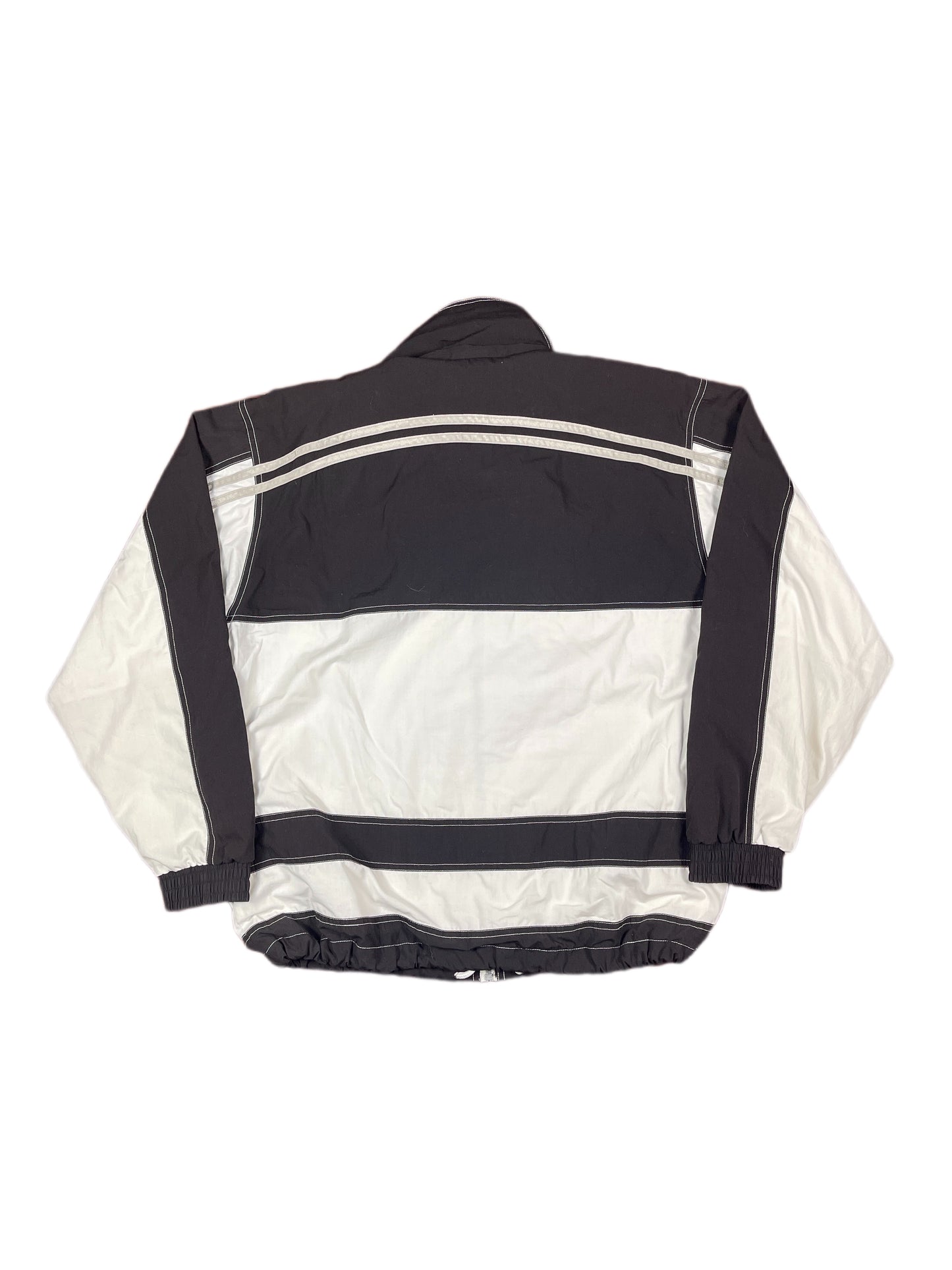 Vintage Lotto Track Jacket White Black - M