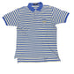 Vintage Polo Sport Ralph Lauren 1990s Polo Shirt Striped Blue Gray - XXL
