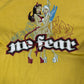 Y2k No Fear Angel and Devil T-Shirt Yellow - L