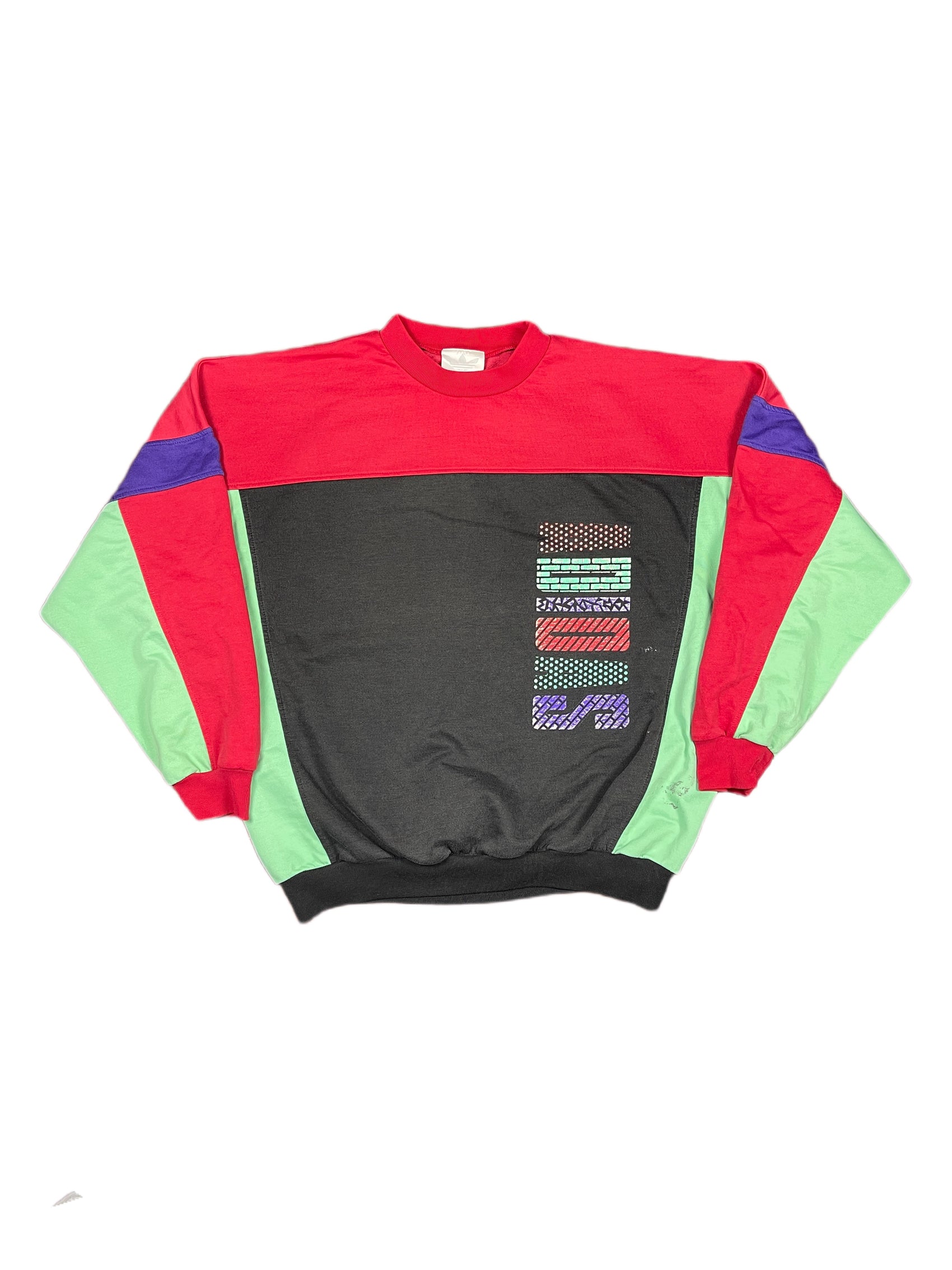 Vintage 90s Adidas Sweatshirt Multicolor - XL