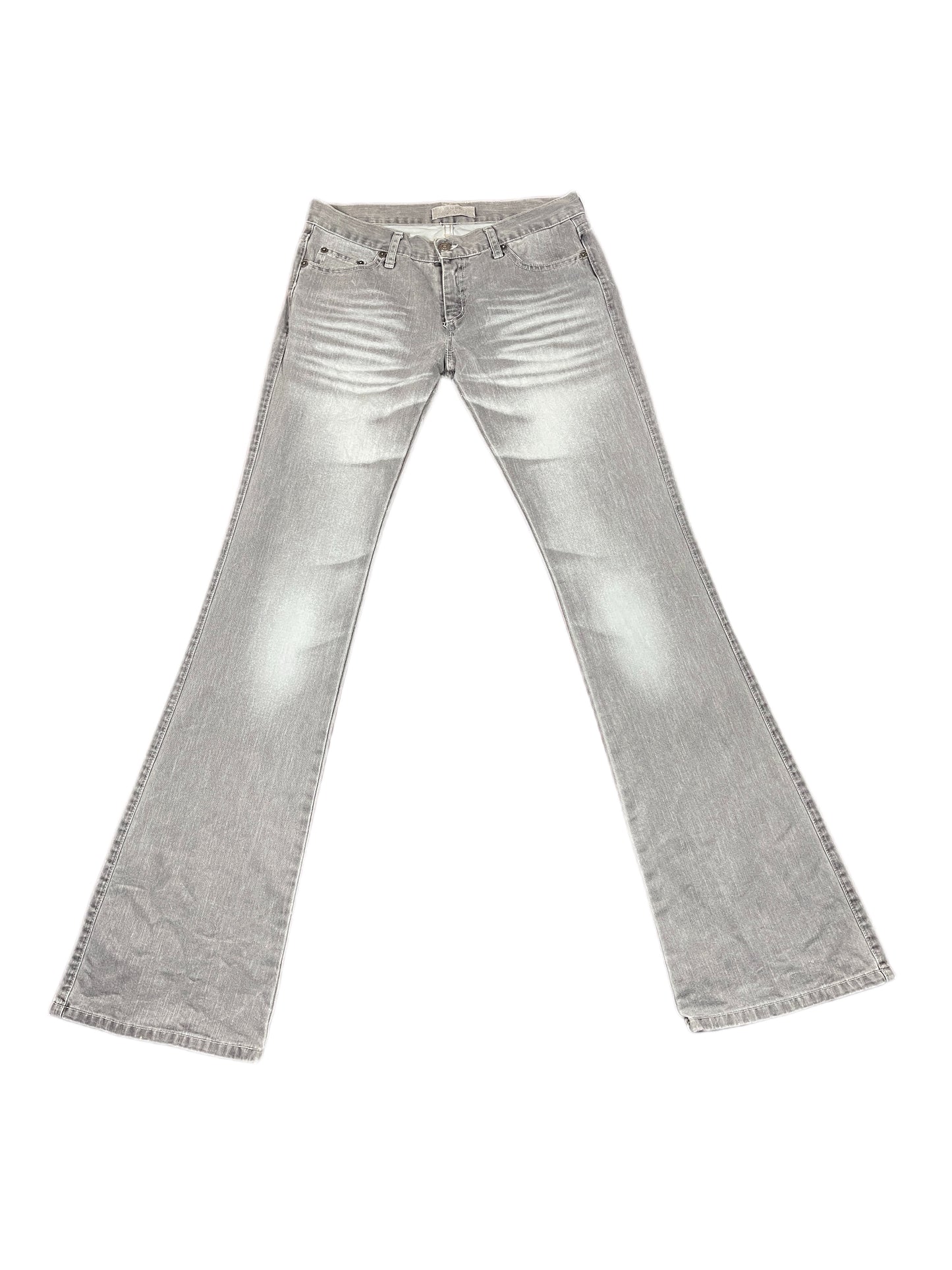 Zara Flared Low Waist Denim Panty Gray S