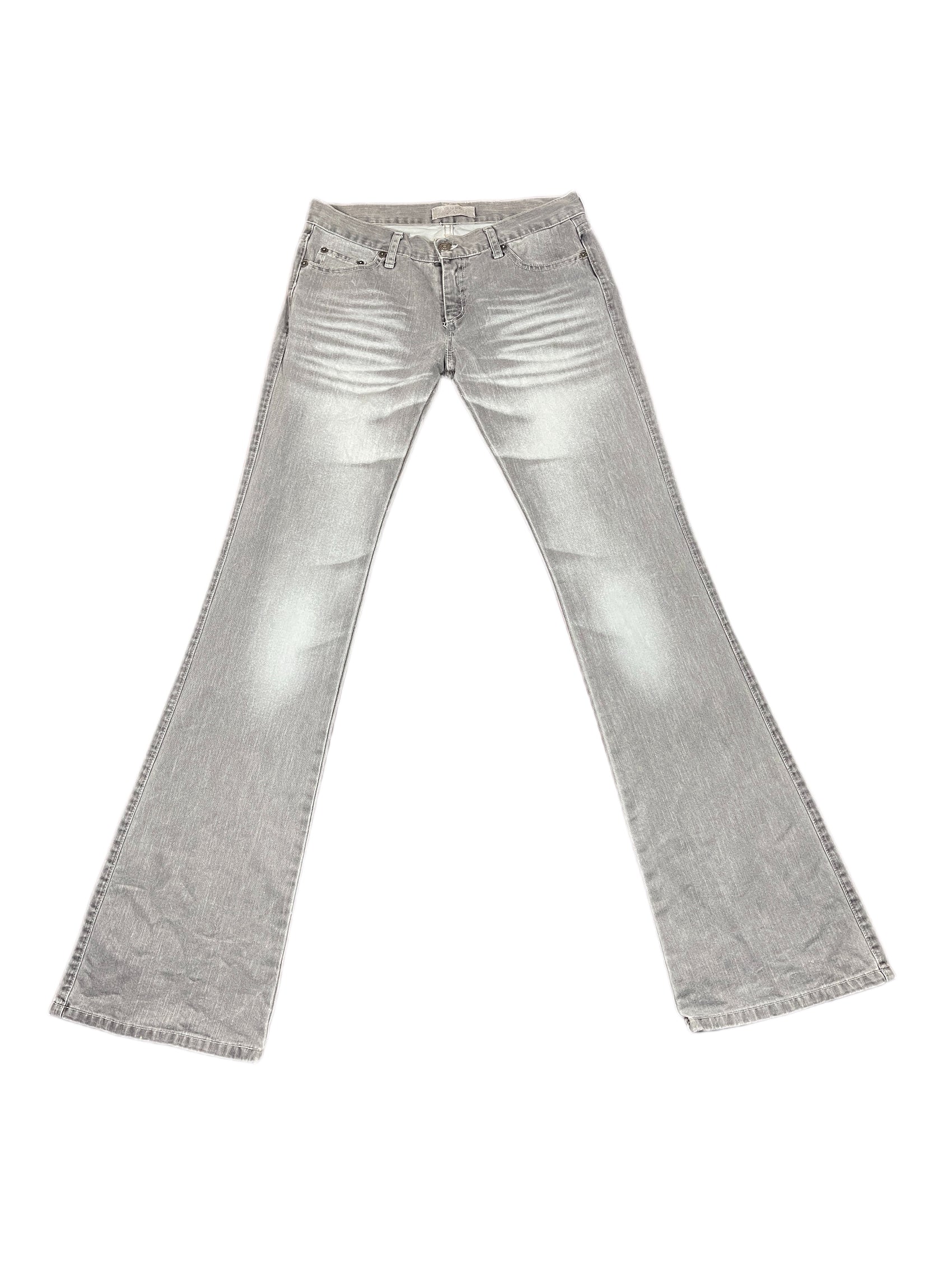 Zara Flared Low Waist Denim Panty Gray S