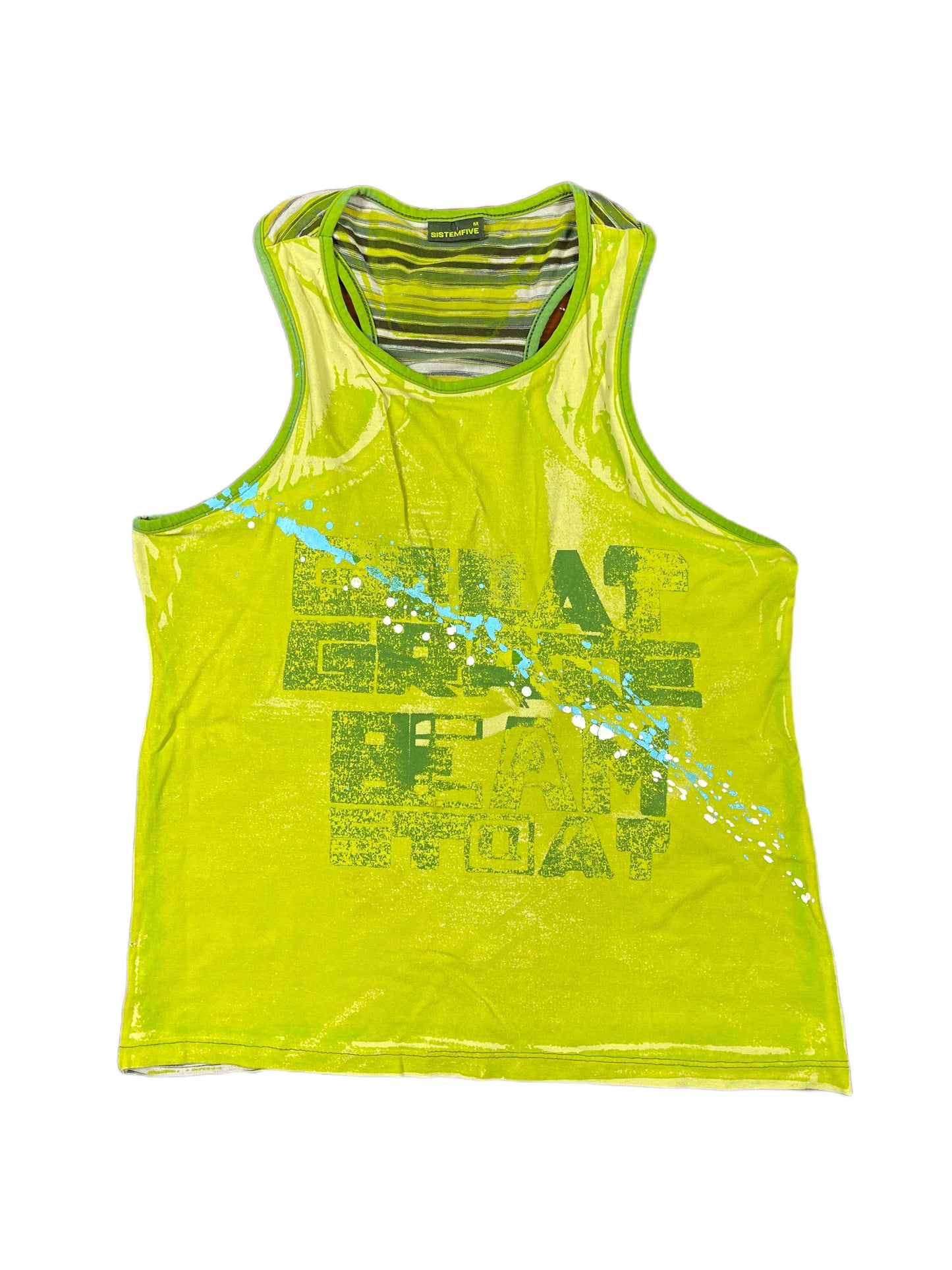Y2k Sistemfive Sleeveless Top Green M