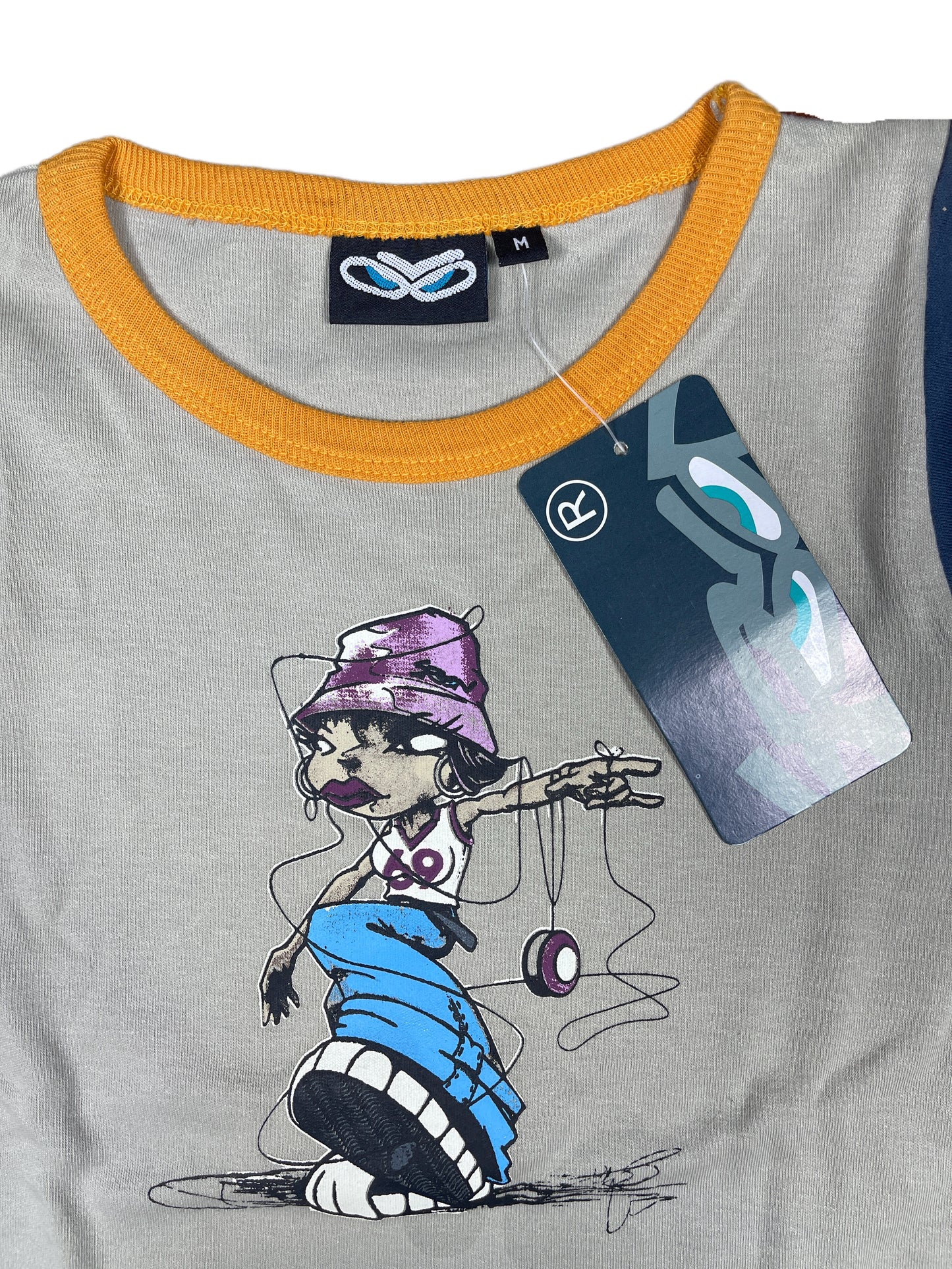 Y2k Spoon Deadstock Short Sleeve Top Gray - M
