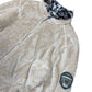 Y2k Banana Moon Fleece Zipper Sweatshirt Cream Beige - L