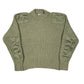 Vintage Army Knitted Army Sweatshirt Khaki - S