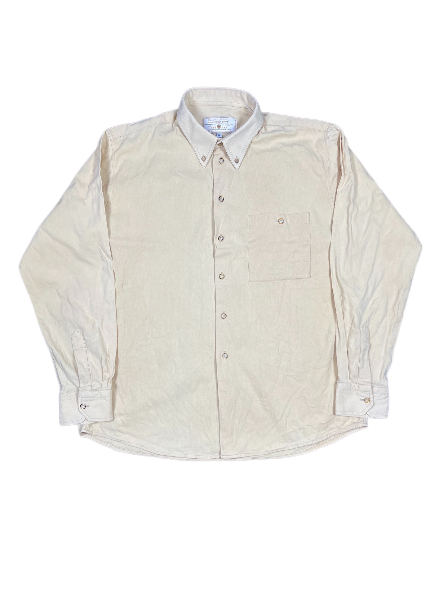 Vintage Camiesero Dave Long Sleeve Shirt Yellow - L