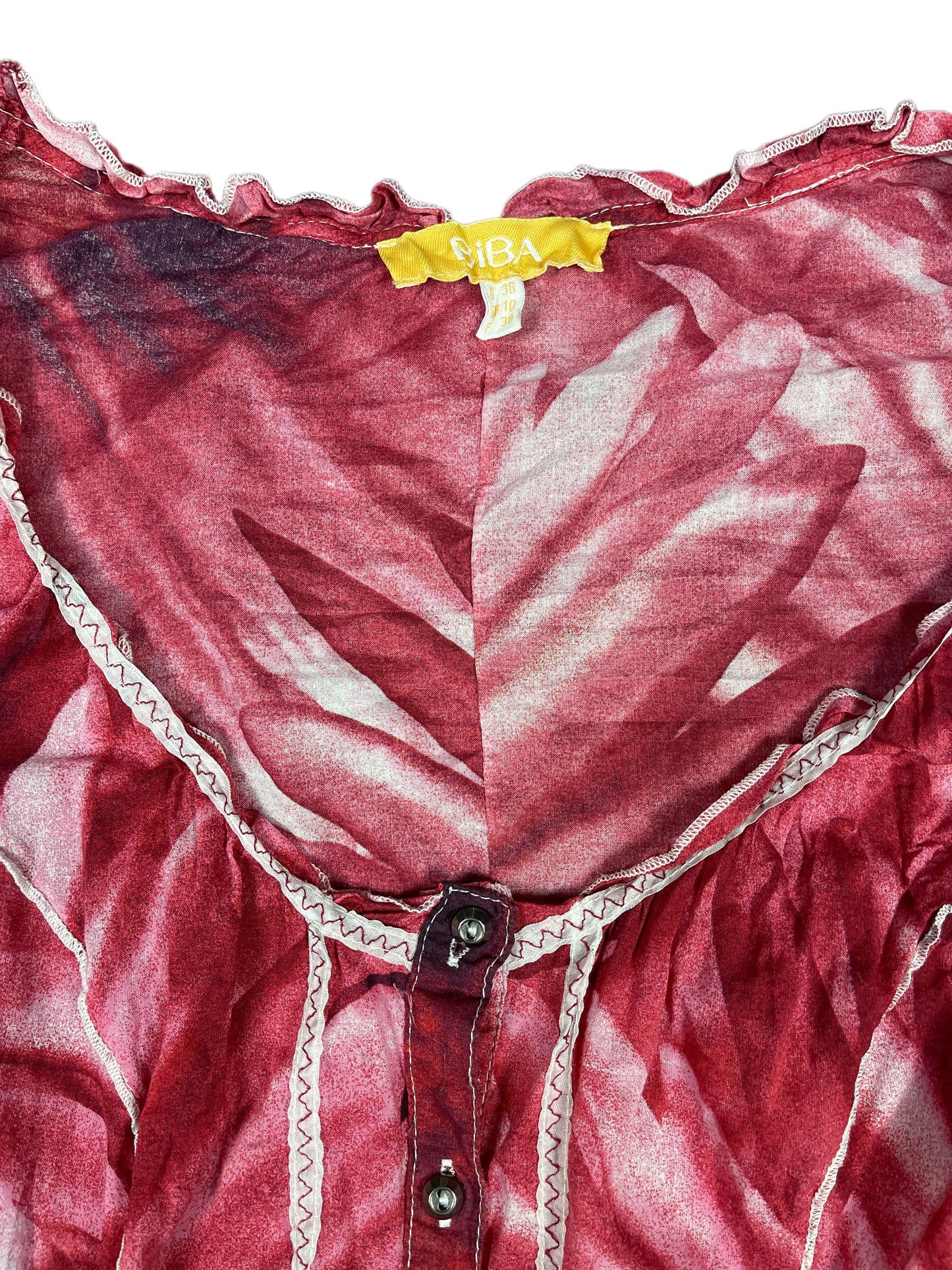 Y2k Biba Short Sleeve Top Red - S