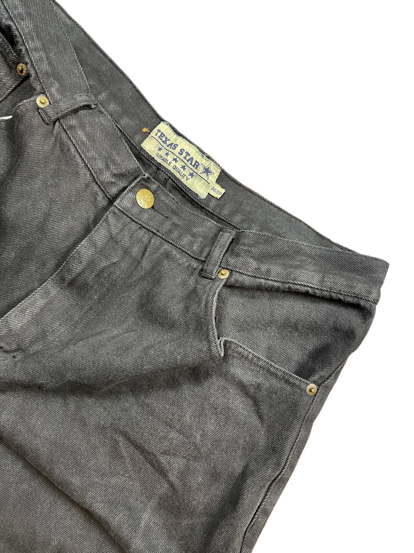 Vintage Texas Star Bootcut Denim Pants Black - XL