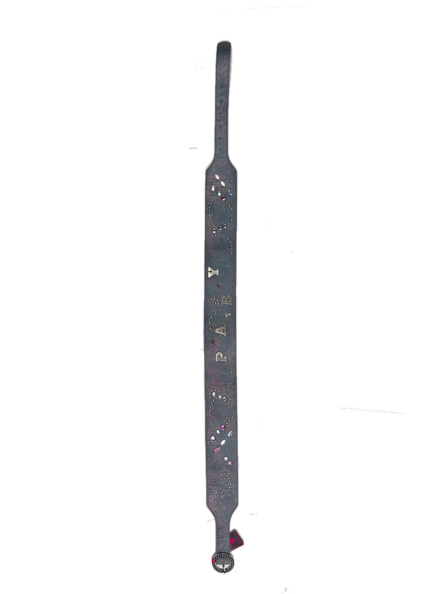 Y2k Playboy Belt Gray Blue 2004