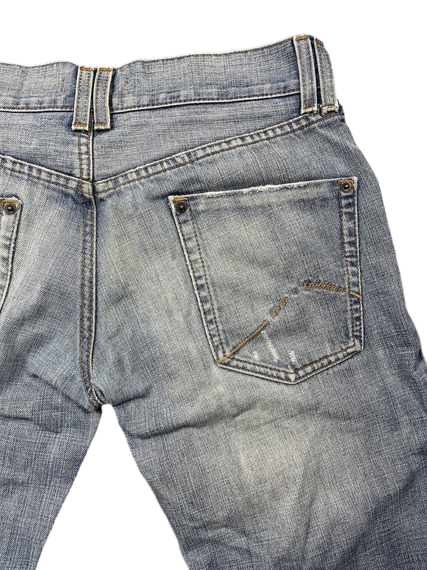 Y2k Dolce & Gabbana Bootcut Denim Pants Blue - L