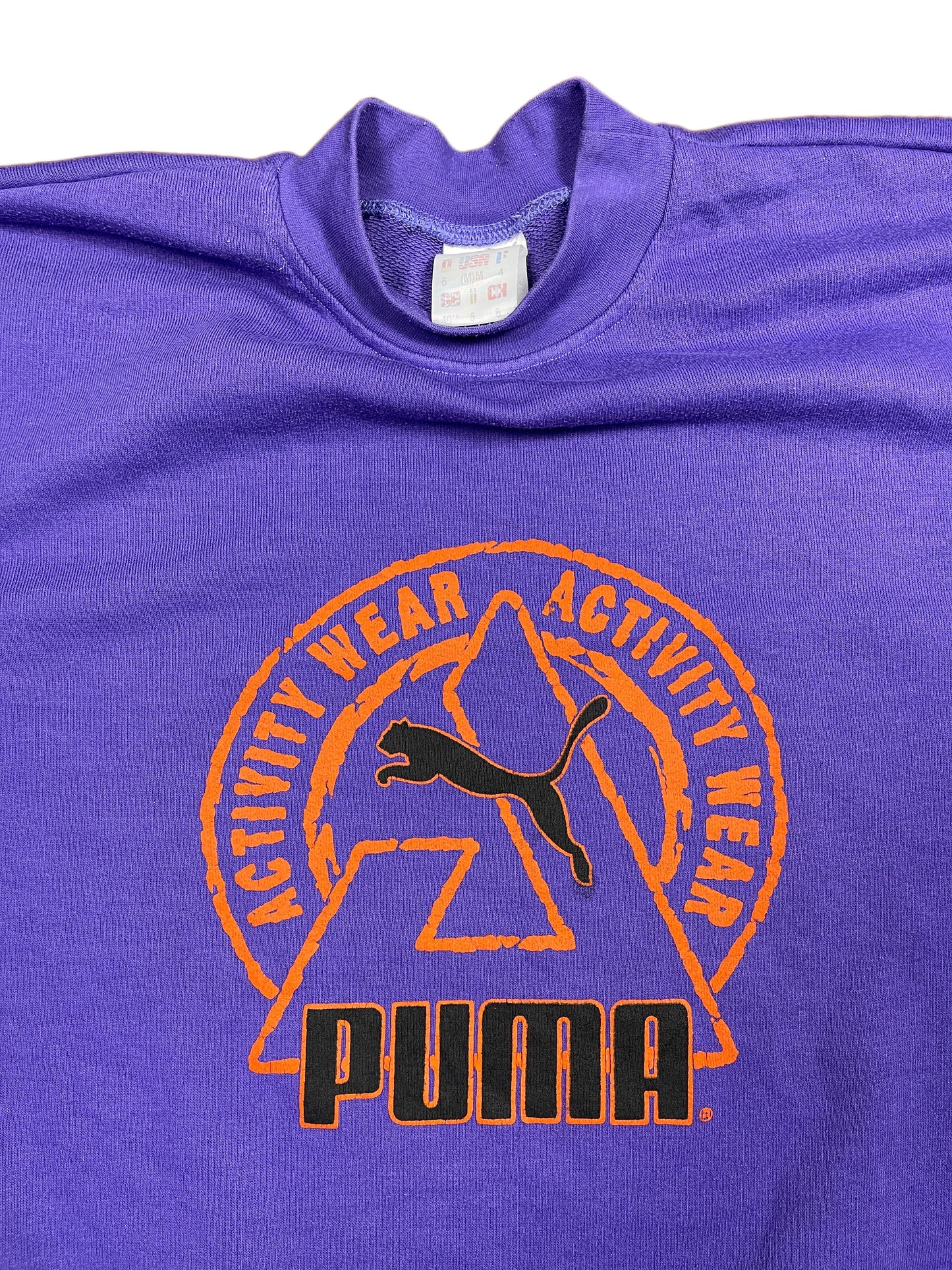 Vintage 1980s Puma Sweatshirt Purple L