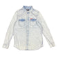 Y2k Diesel Long Sleeve Shirt White Blue - XXS