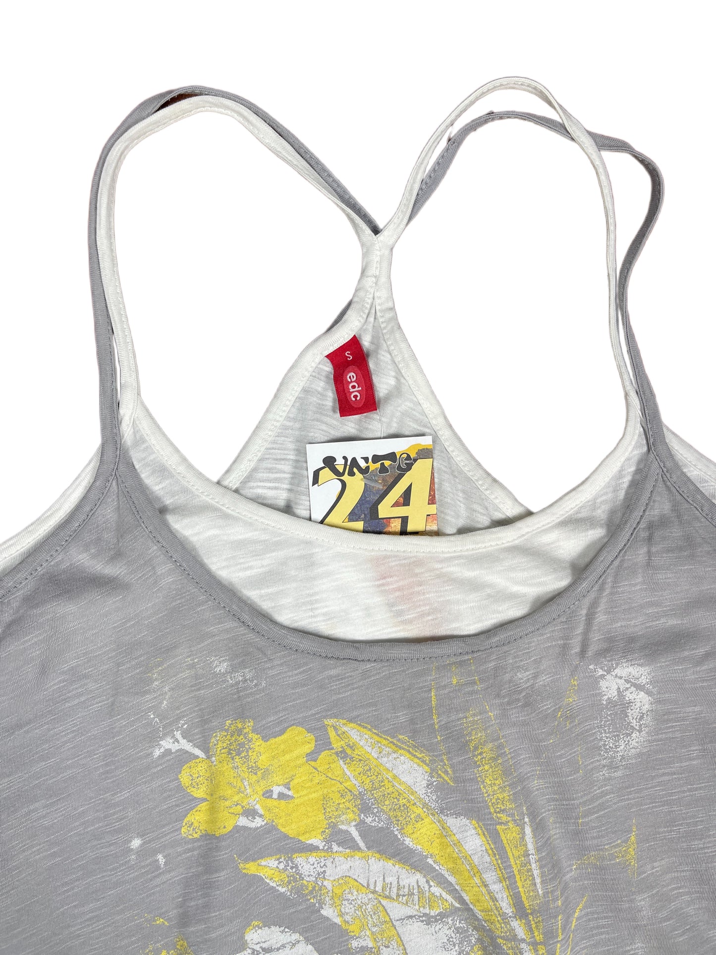 Y2k Esprit Sleeveless Top Gray - S