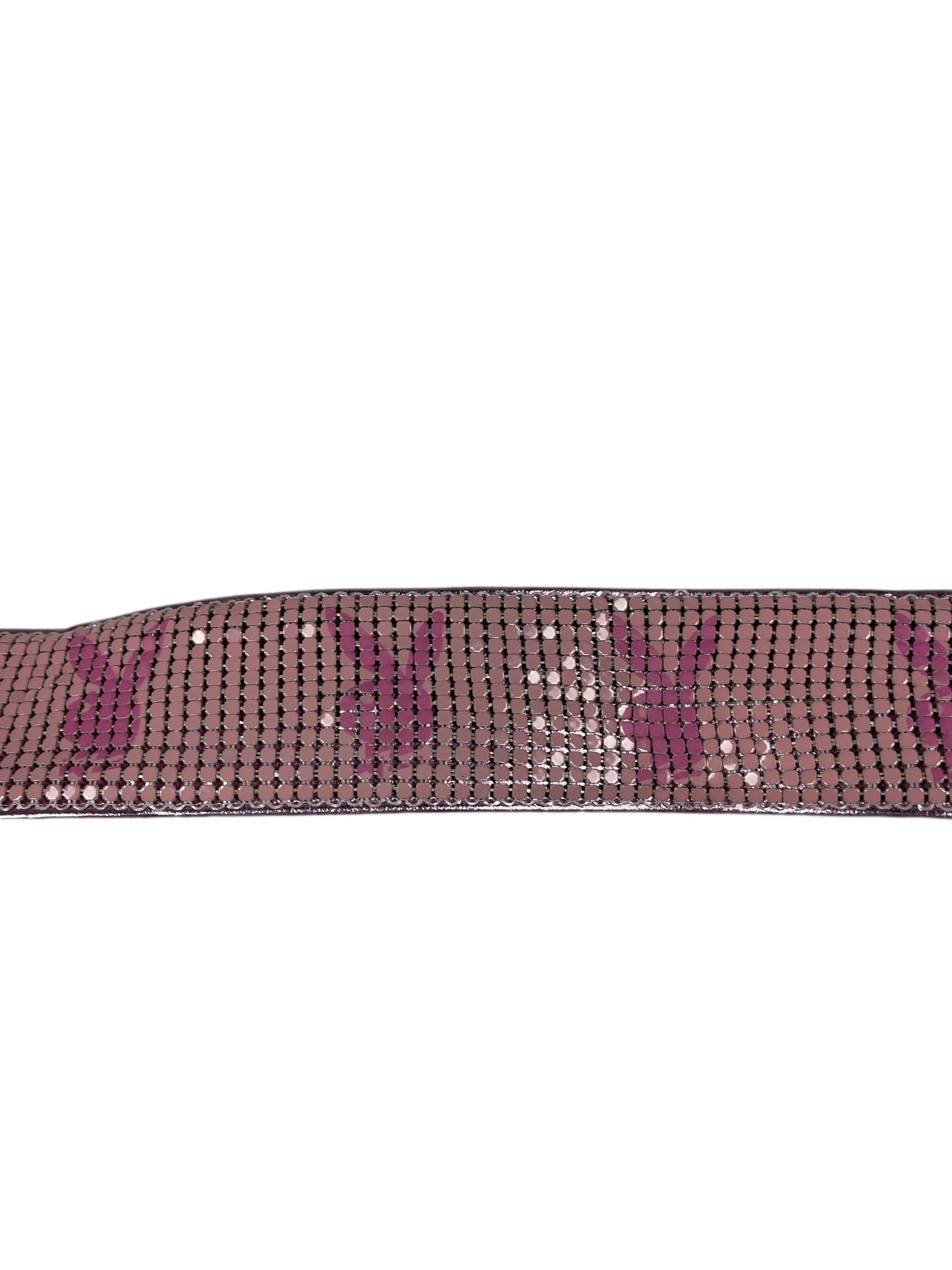 Y2k Playboy Metal Mesh Belt Rose Pink 2004