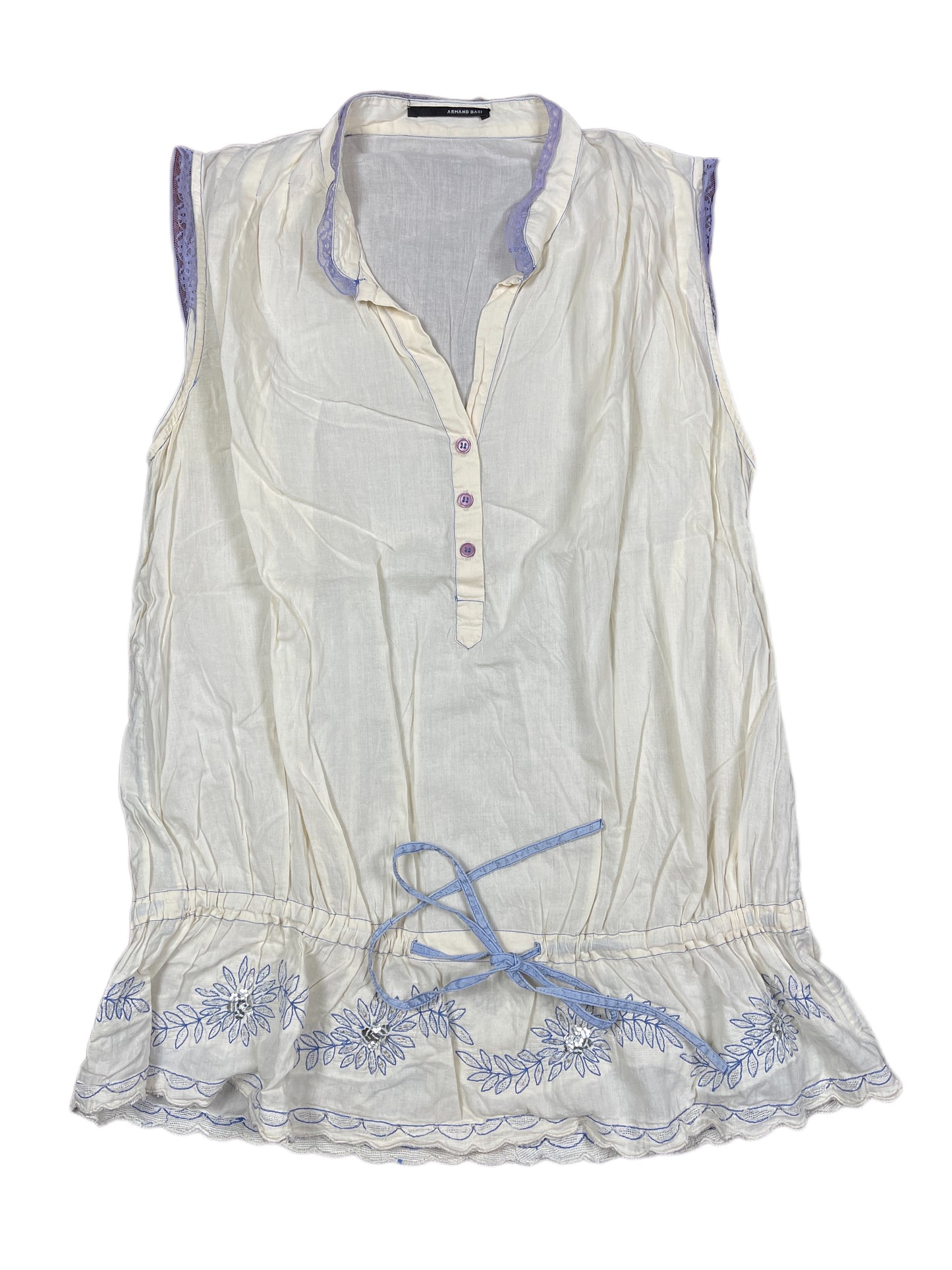Armand Basi Sleeveless Mini Dress White Purple - XL