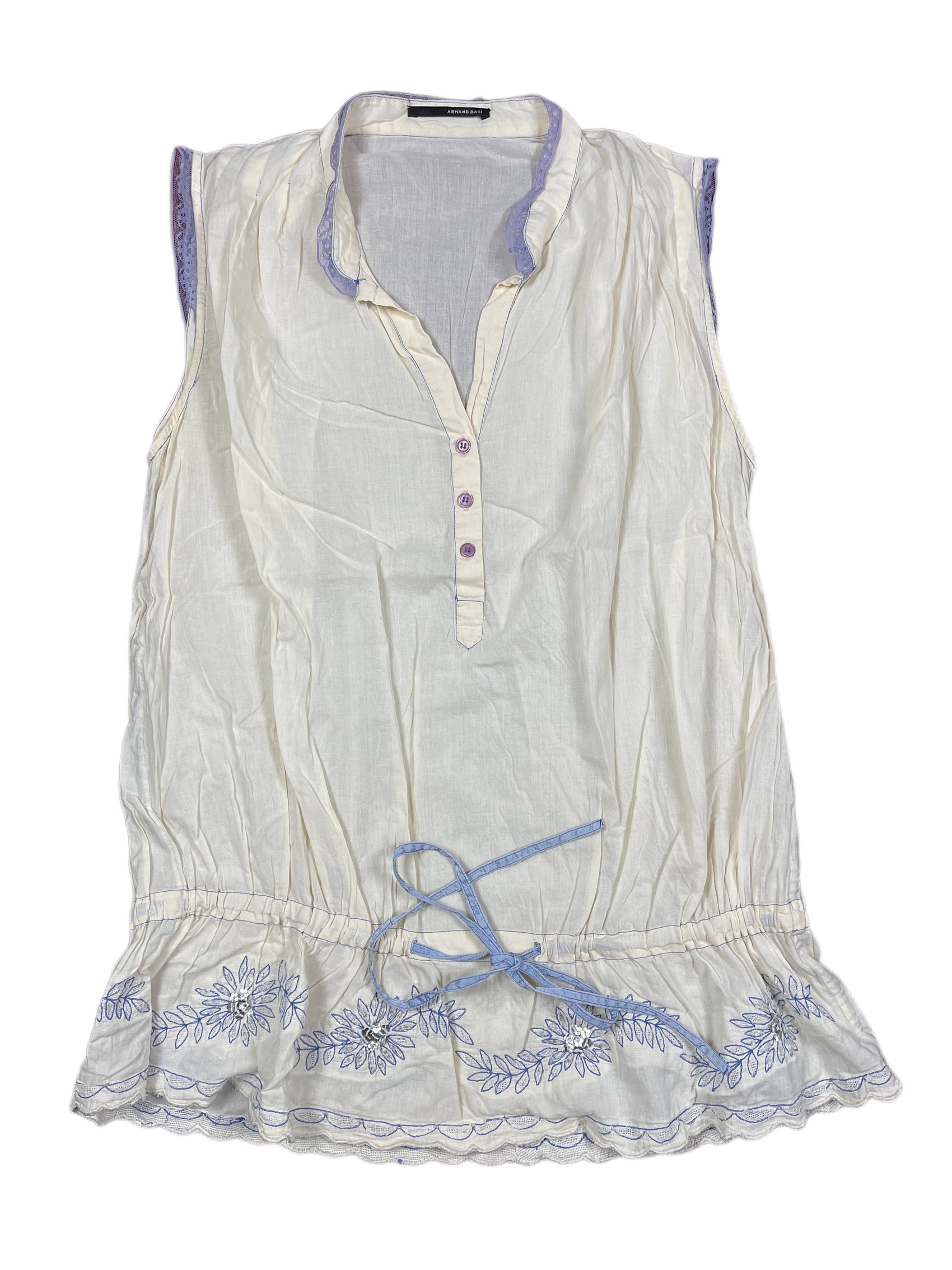 Armand Basi Sleeveless Mini Dress White Purple - XL