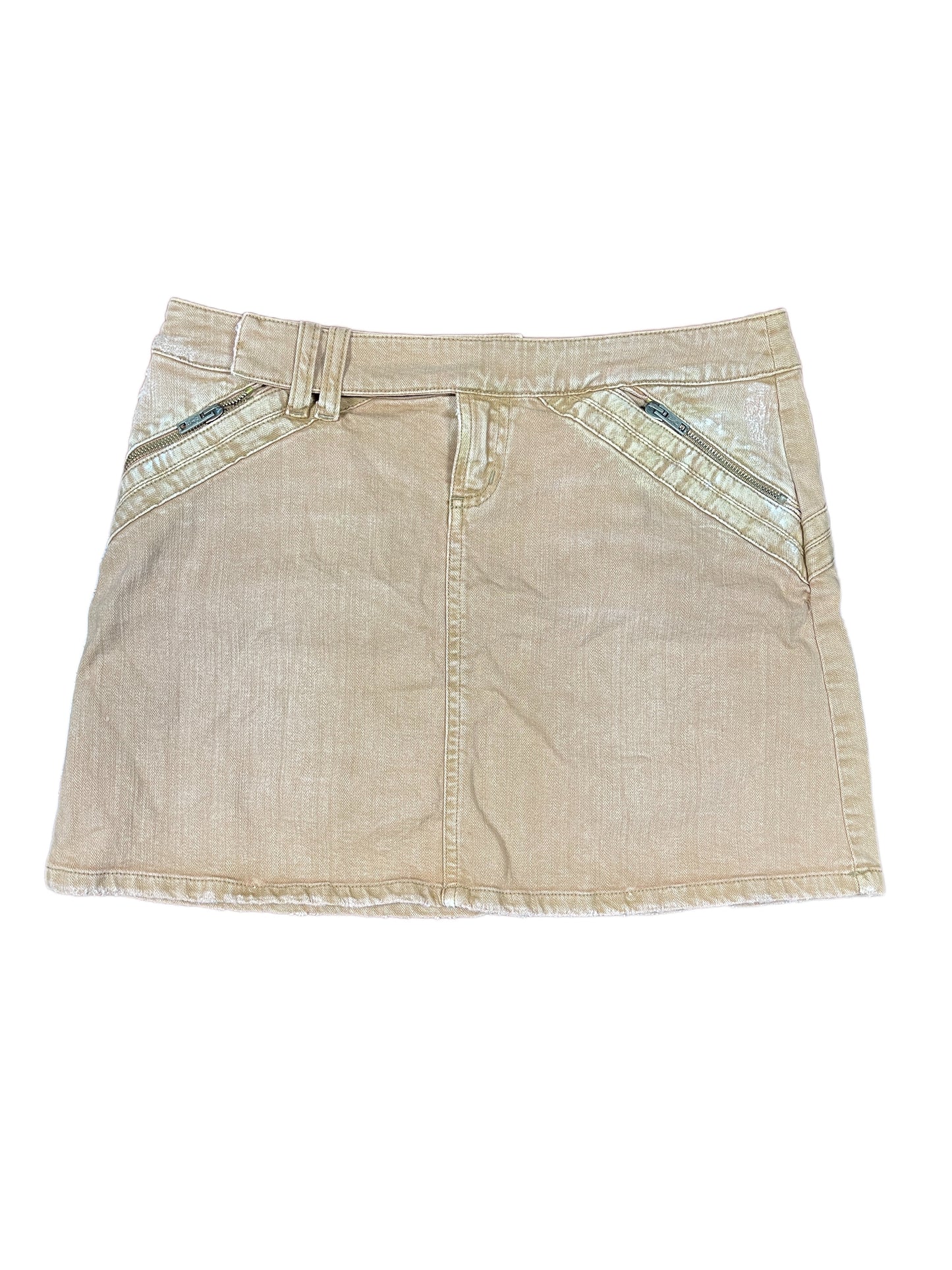 Y2k DKNY Jeans Denim Skirt Brown - M