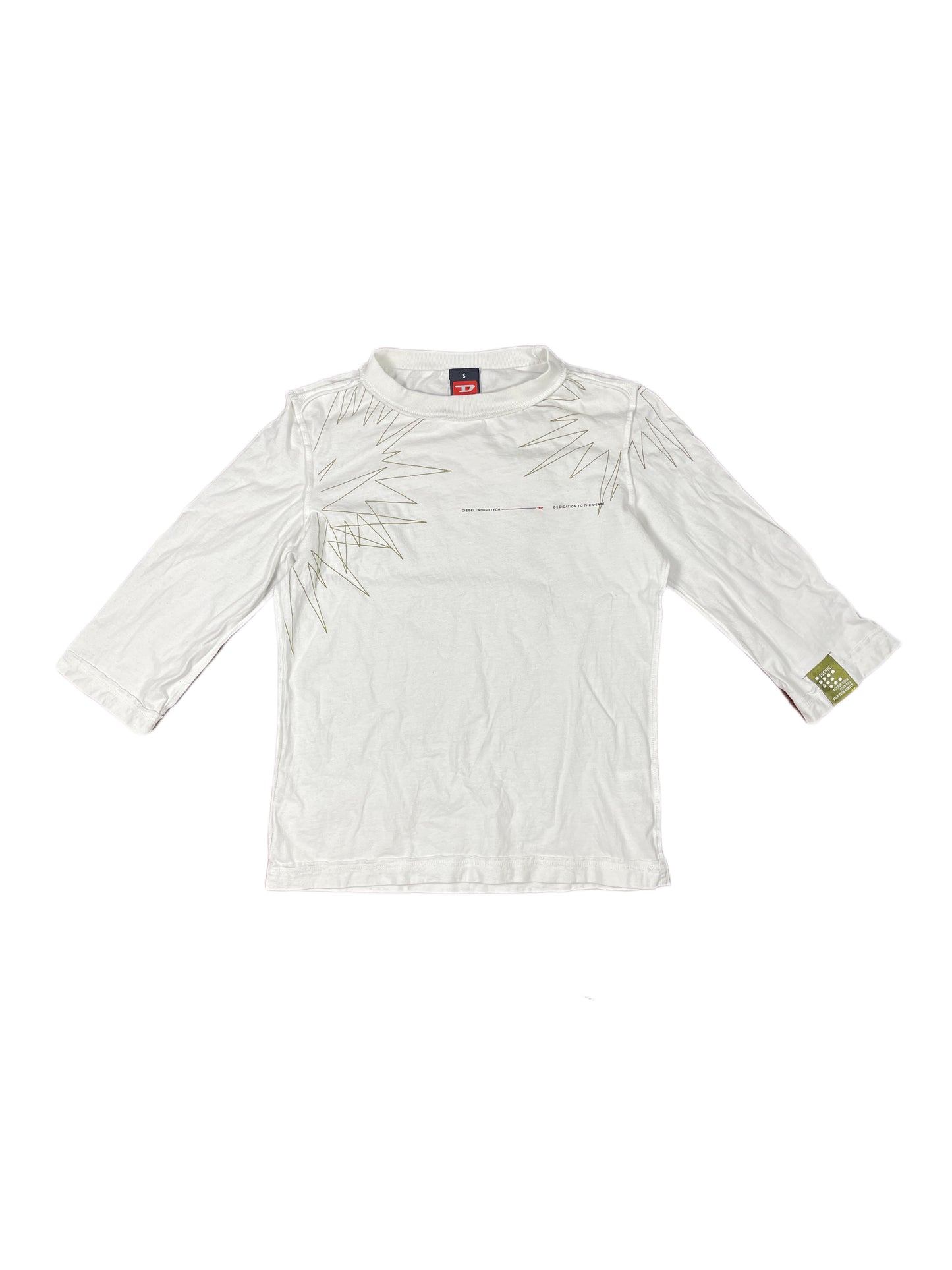 Y2k Diesel Long Sleeve Top White - S