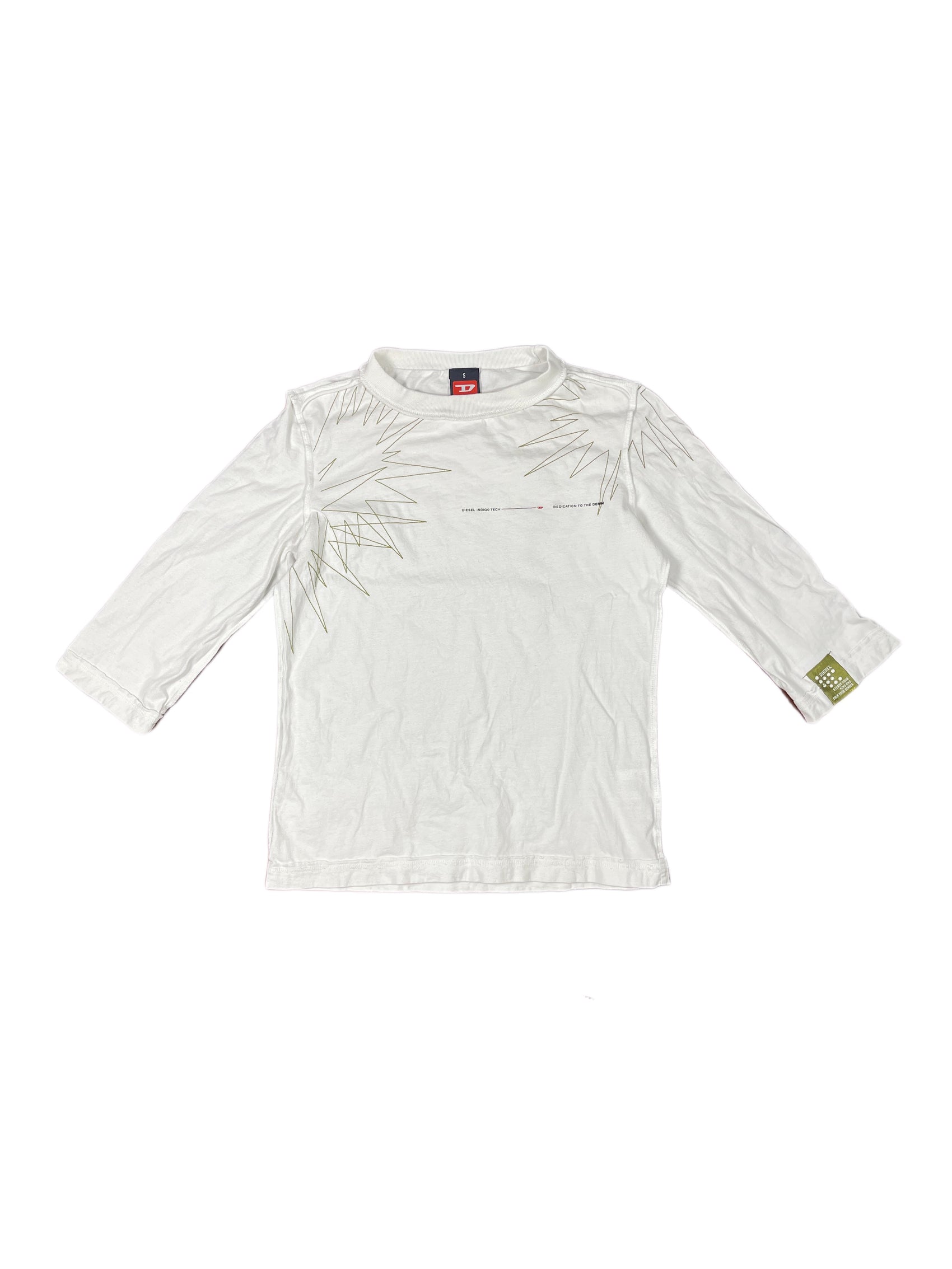 Y2k Diesel Long Sleeve Top White - S